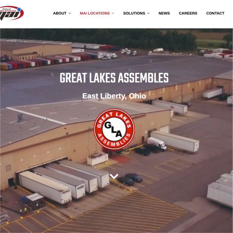 Modular Assembly Innovations website redesign locations page