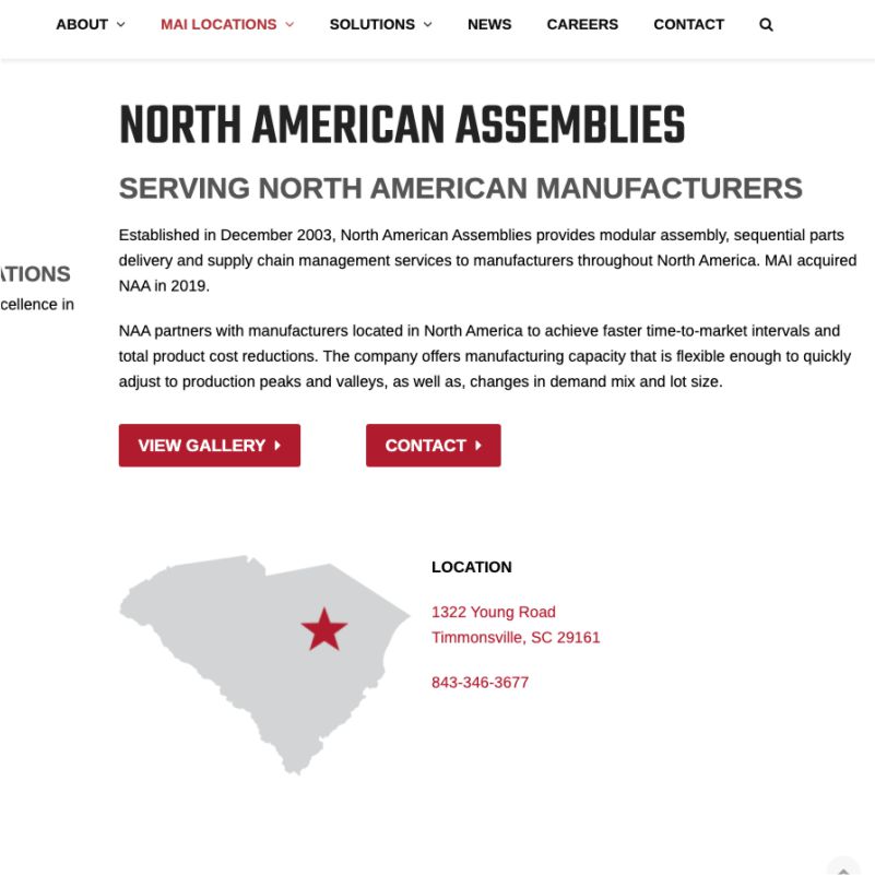 Modular Assembly Innovations website redesign